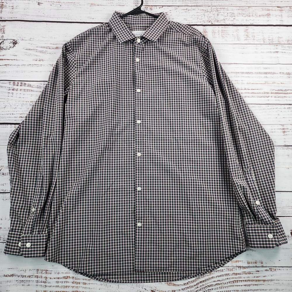 Mizzen + Main Leeward Collection‎ Mens XXL Trim Fit Check Performance Shirt 2421